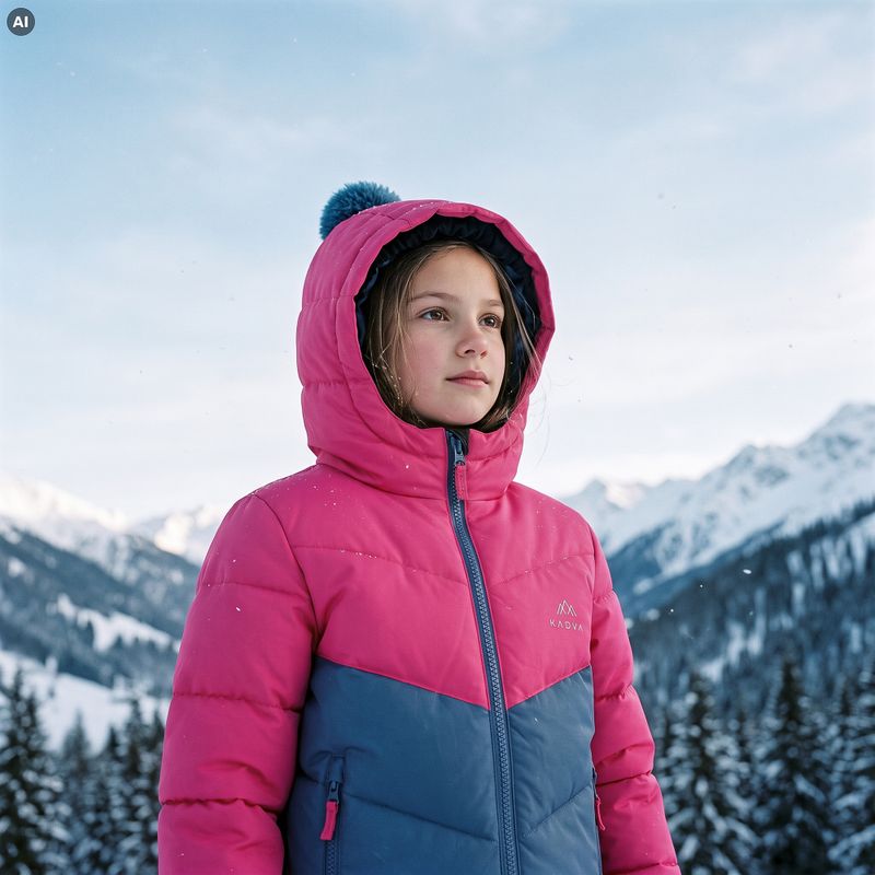 Kinder gefütterte Jacke Kadva Zippi KDG WP 5K/3K rosa 7