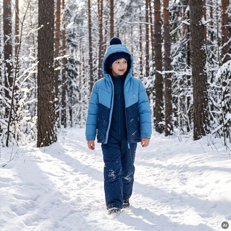 Kinder gefütterte Jacke Kadva Zippi KDG WP 5K/3K blau 5