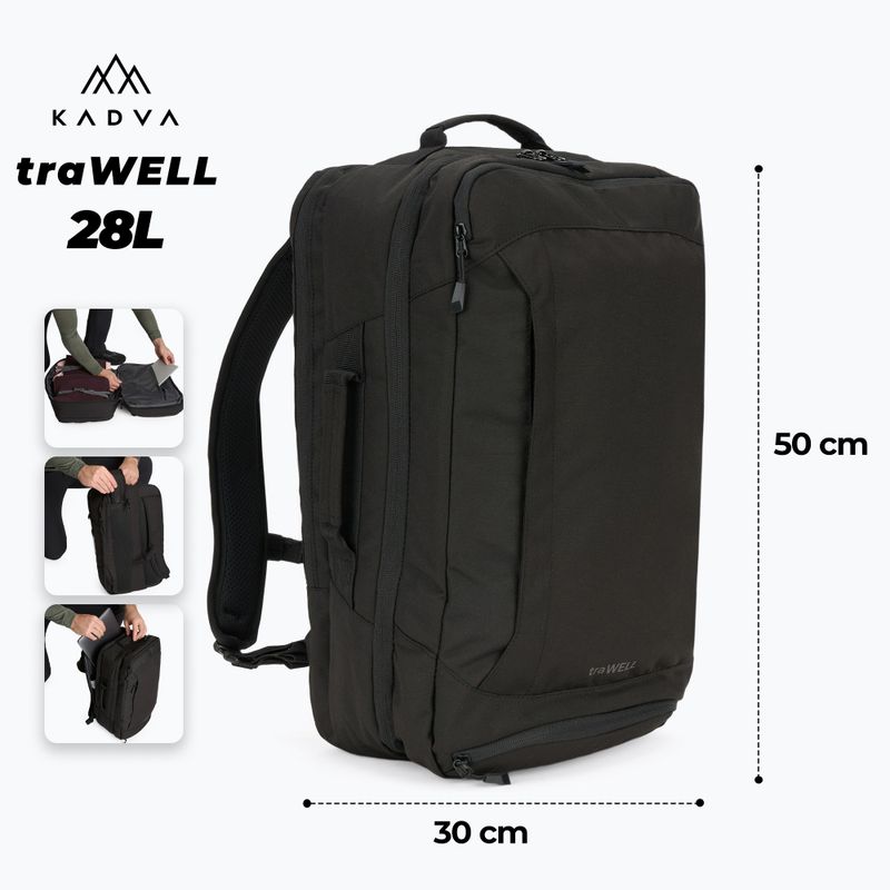 Kadva traWELL 28 l Wanderrucksack schwarz 2