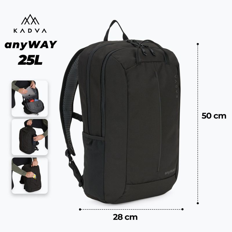 Kadva anyWAY 25 l Wanderrucksack schwarz 2