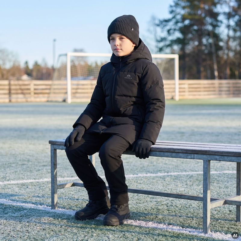 Kinderwattierter Mantel KADVA Ravi ECO schwarz 7