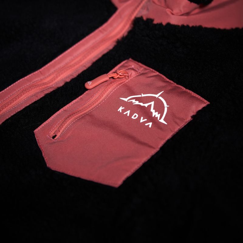 Fleecejacke für Damen KADVA Rodvik WMNS Antracytowy/Szary/Różowy 7