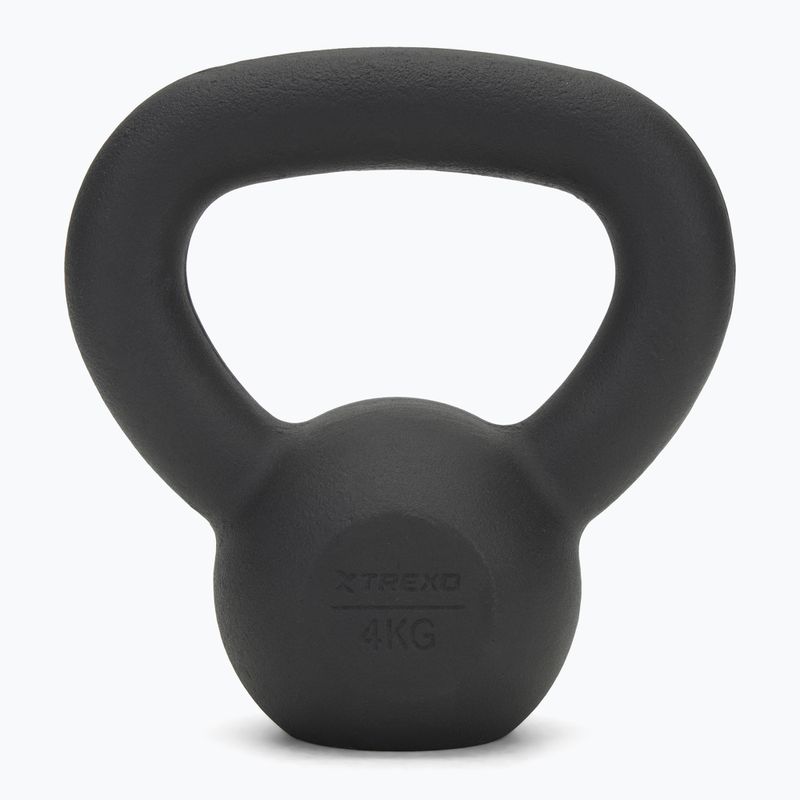 Gusseisen Kettlebell TREXO 4kg schwarz 2
