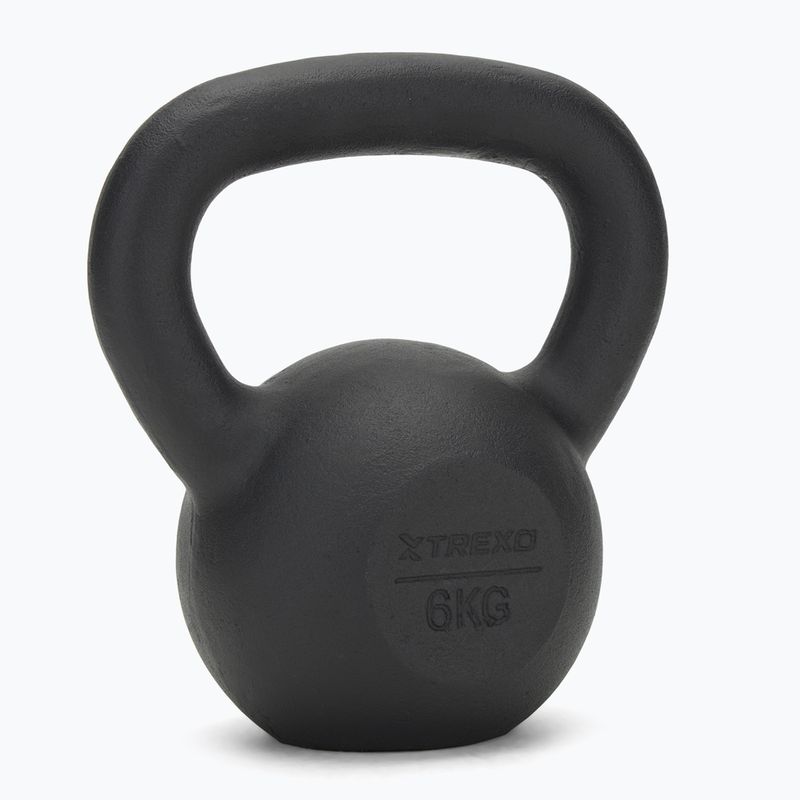 Kettelbell Gusseisen TREXO 6kg schwarz
