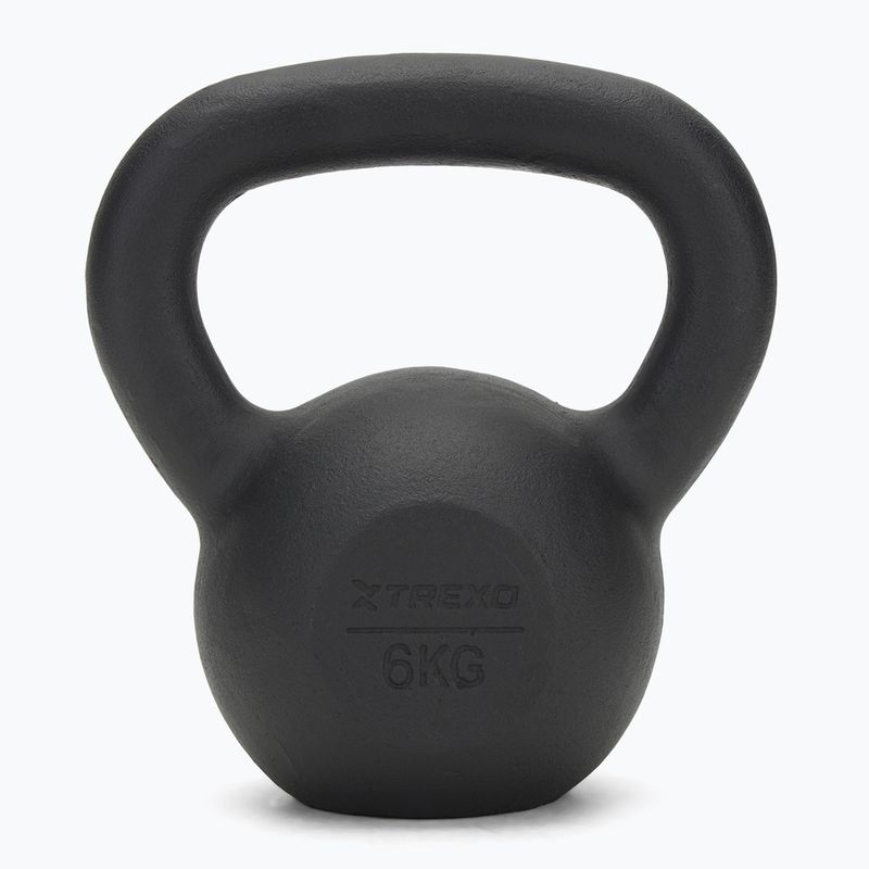 Kettelbell Gusseisen TREXO 6kg schwarz 2
