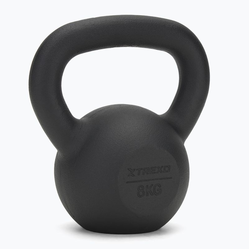 Gusseisen Kettlebell TREXO 8kg schwarz