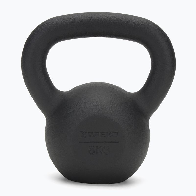 Gusseisen Kettlebell TREXO 8kg schwarz 2