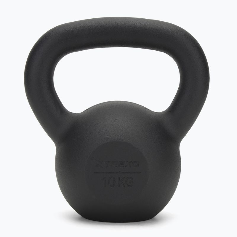 Gusseisen Kettlebell TREXO 10kg schwarz 2