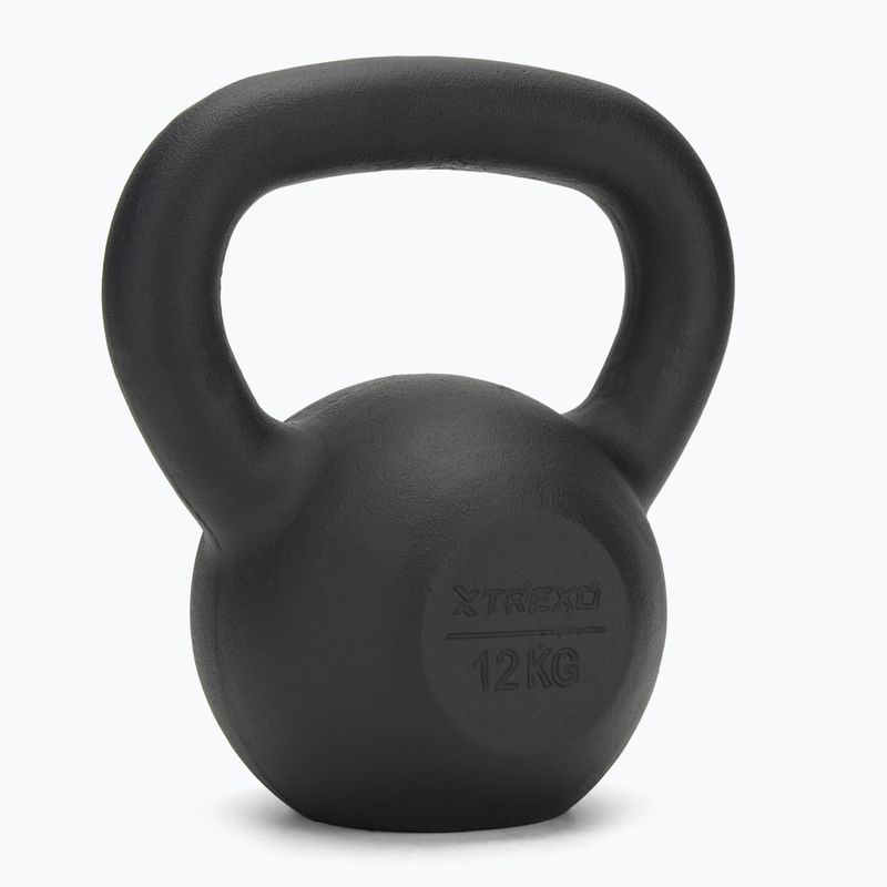 Kettelbell Gusseisen TREXO 12kg schwarz