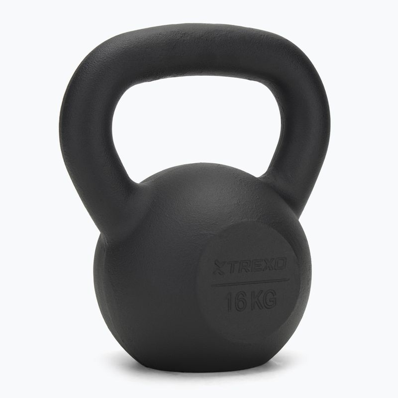 Kettelbell Gusseisen TREXO 16kg schwarz