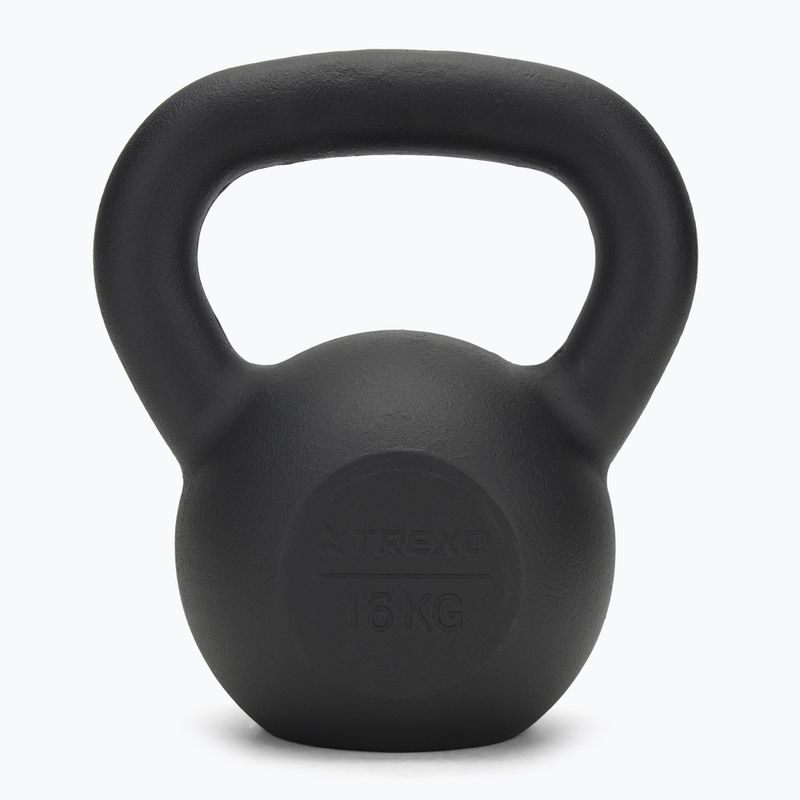 Kettelbell Gusseisen TREXO 16kg schwarz 2