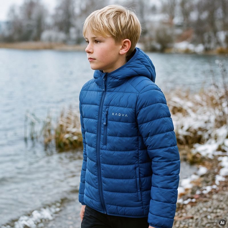 Kinderwattierte Jacke KADVA Canyon JRB Blau 10