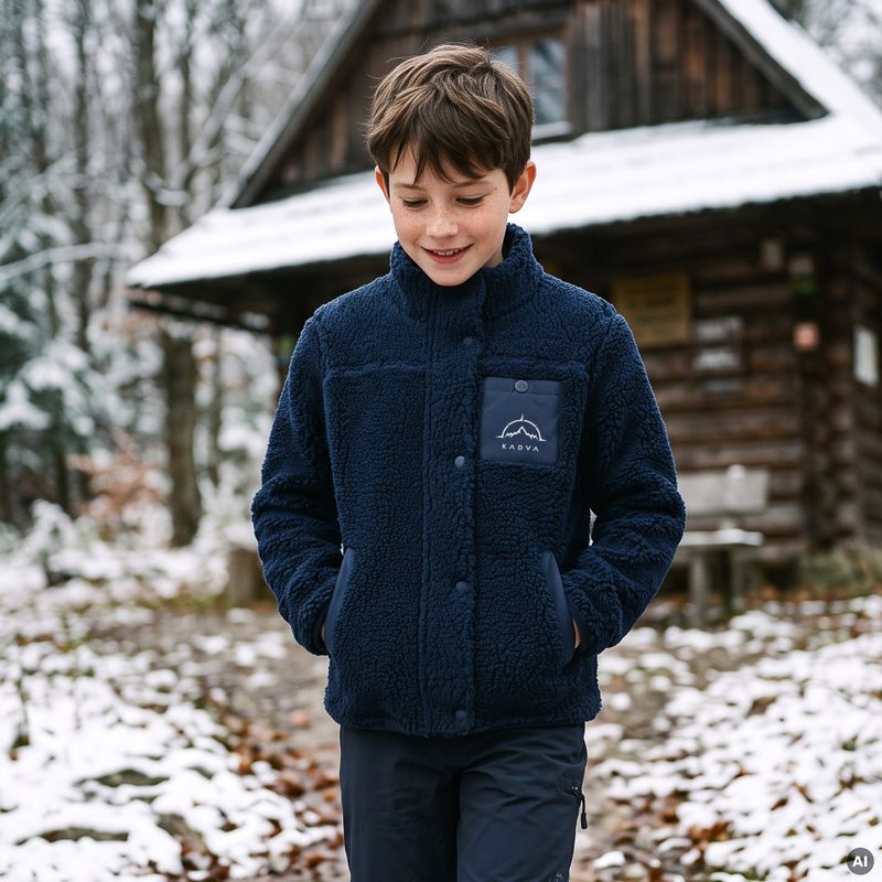 Kinder-Fleecejacke KADVA Rodvik JR marineblau 11