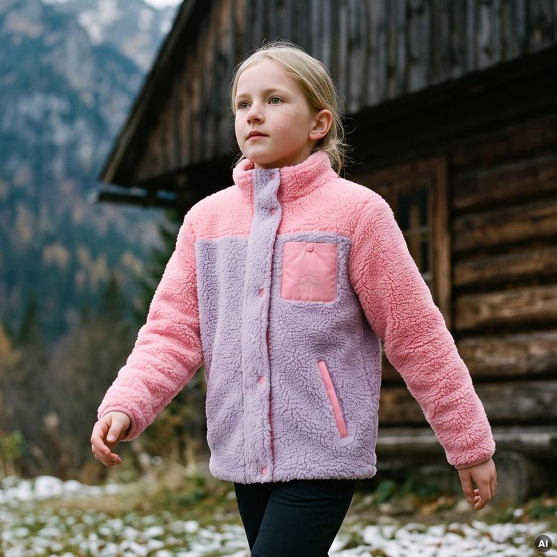 Kinder-Fleecejacke KADVA Rodvik JRG rosa 11