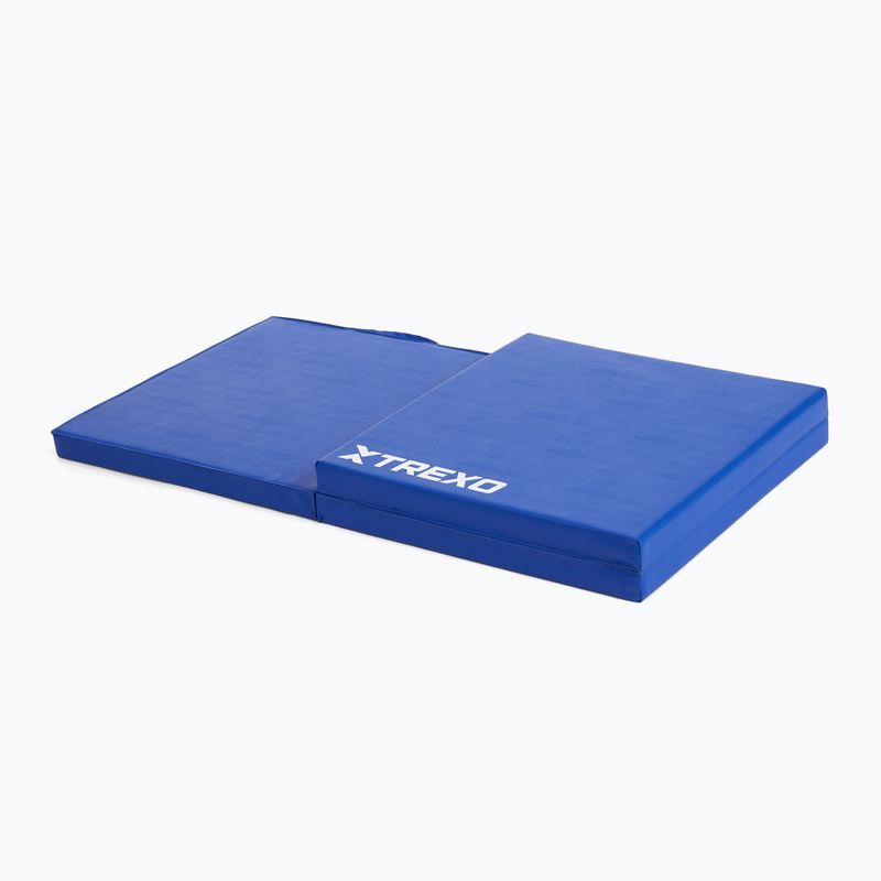 TREXO Faltbare Gymnastikmatratze 180 x 60 x 5 cm blau 3