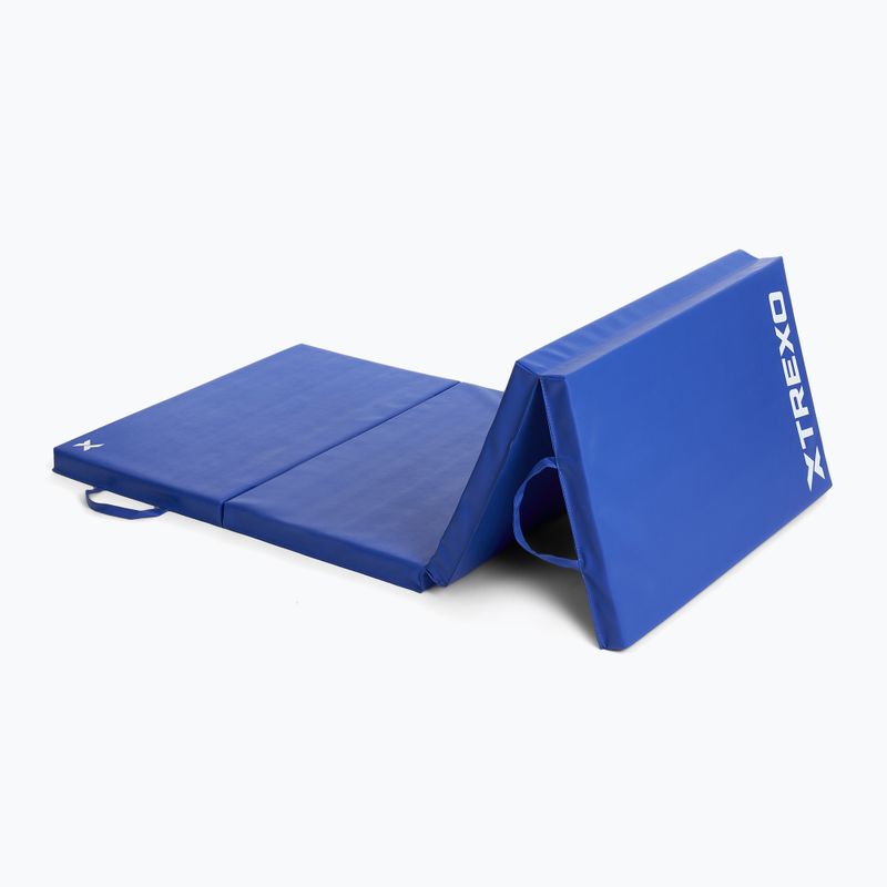 TREXO Faltbare Gymnastikmatratze 195 x 80 x 5 cm blau