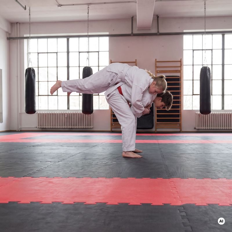 Matte Hook Fighting Puzzle Tatami blue 3