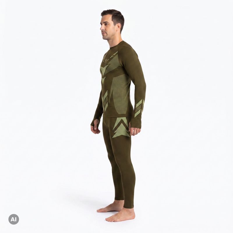 Herren-Funktionsunterwäsche-Set KADVA Alpinestep Thermo SH Light Plus Set Green 2