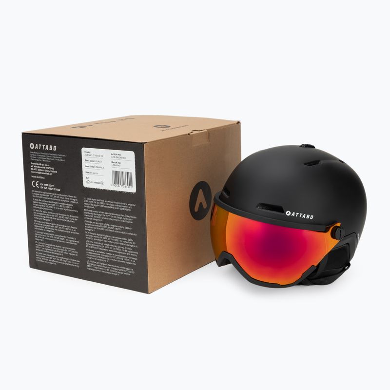 Kinder-Skihelm ATTABO Avens 2.0 Jr Visier schwarz 9