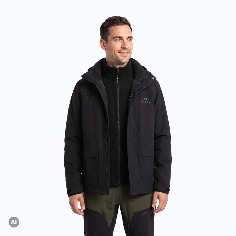 3-in-1 Herrenjacke KADVA TraiLine WP schwarz