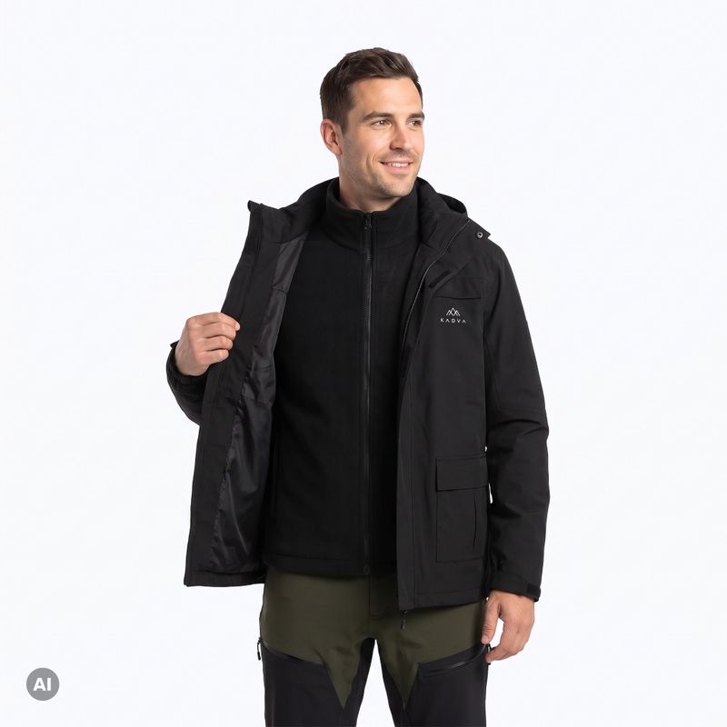 3-in-1 Herrenjacke KADVA TraiLine WP schwarz 3