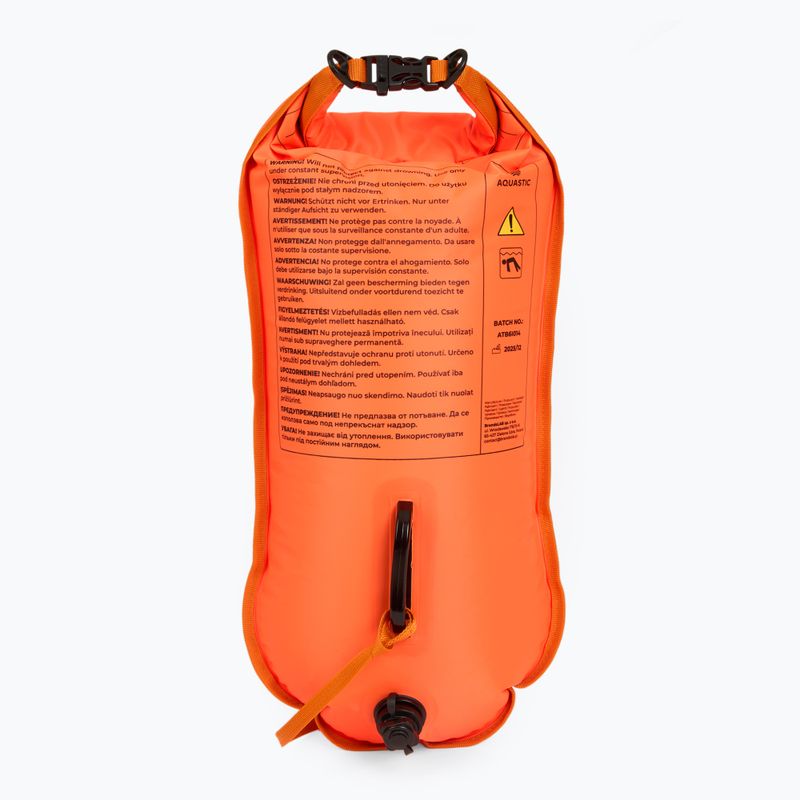 Sicherheitsboje zum Schwimmen mit Tasche AQUASTIC double-chamber orange 4