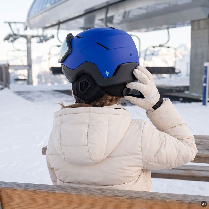 Kinder-Skihelm ATTABO Avens 3.0 Jr Visor ERT Niebieski 8