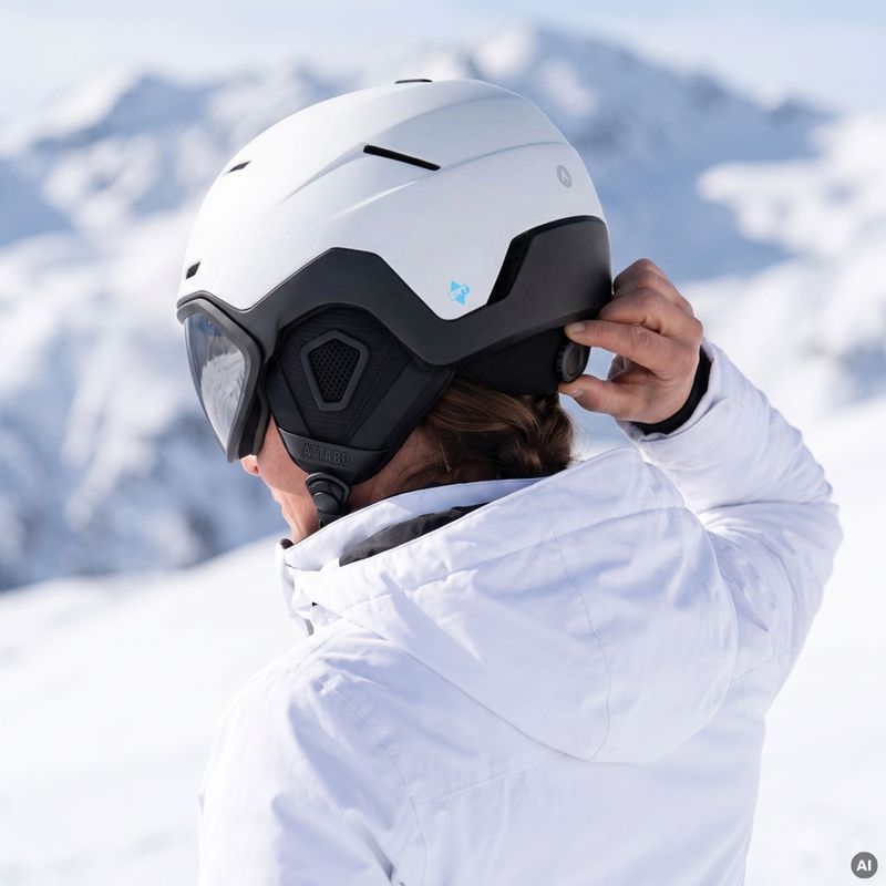 Skihelm ATTABO Avens 3.0 Visor ERT Biały 7