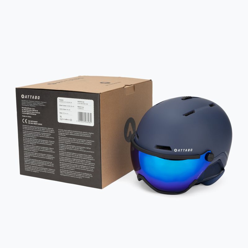 Kinder-Skihelm ATTABO Avens 2.0 Jr Visor dark blue 9