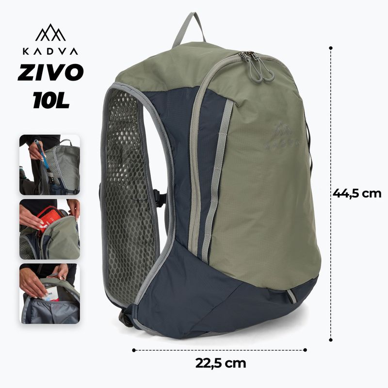 Touristenrucksack KADVA Zivo 10 l grau 2