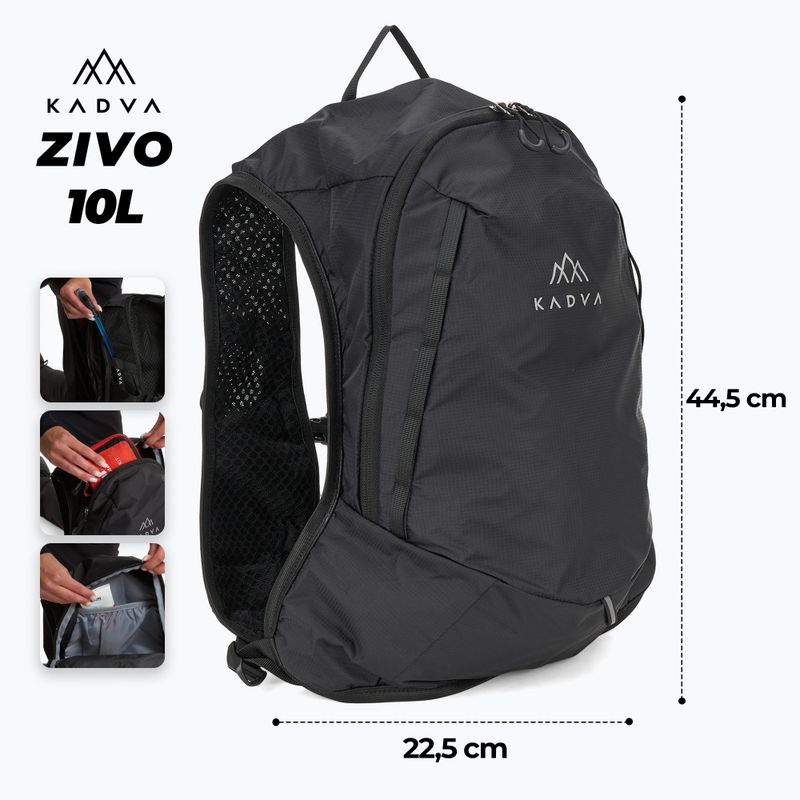 Touristenrucksack KADVA Zivo 10 l schwarz 2
