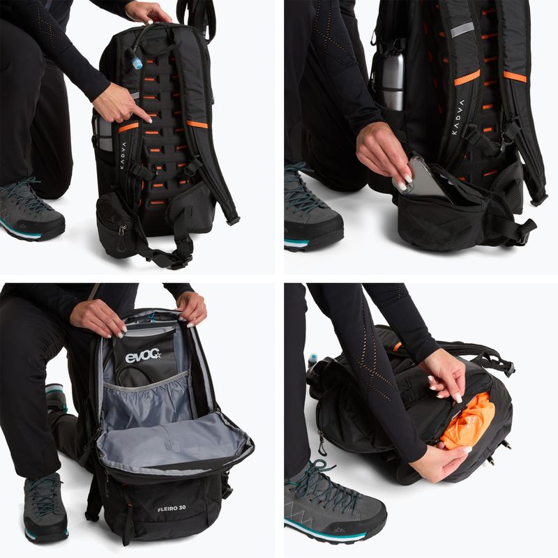 KADVA Fleiro 30 l schwarzer Wanderrucksack 13