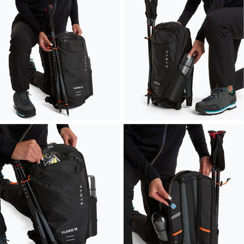 Touristenrucksack KADVA Fleris 15 l schwarz 10