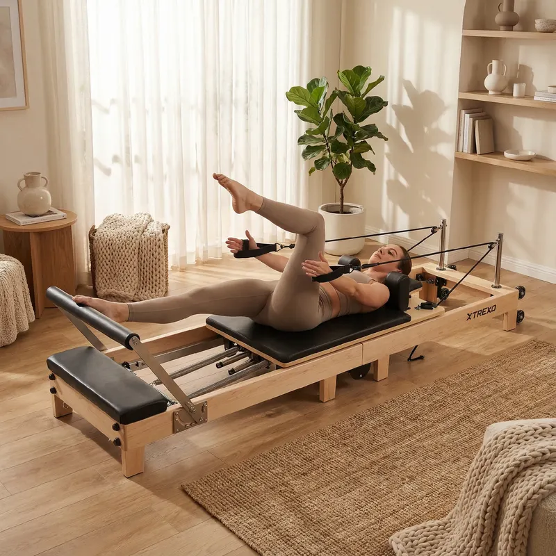 Pilates-Reformer XTREXO CTRL-Core W wooden 3
