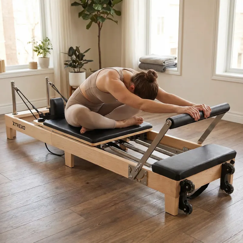 Pilates-Reformer XTREXO CTRL-Core W wooden 5