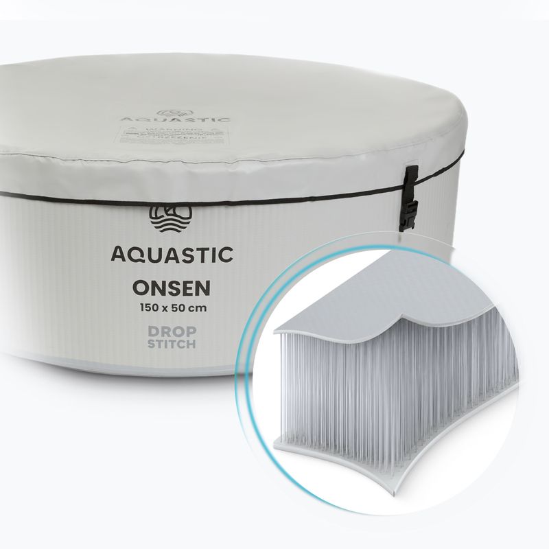 Aufblasbares Schwimmbecken AQUASTIC ONSEN Drop Stitch 700 l 150 cm grau 2