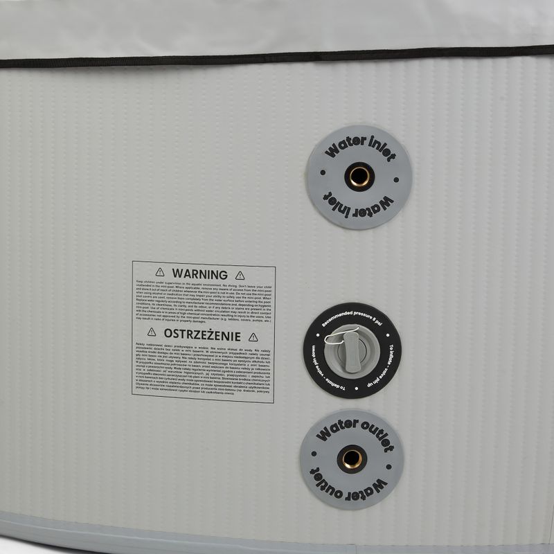 Aufblasbares Schwimmbecken AQUASTIC ONSEN Drop Stitch 1200 l 178 cm grau 10