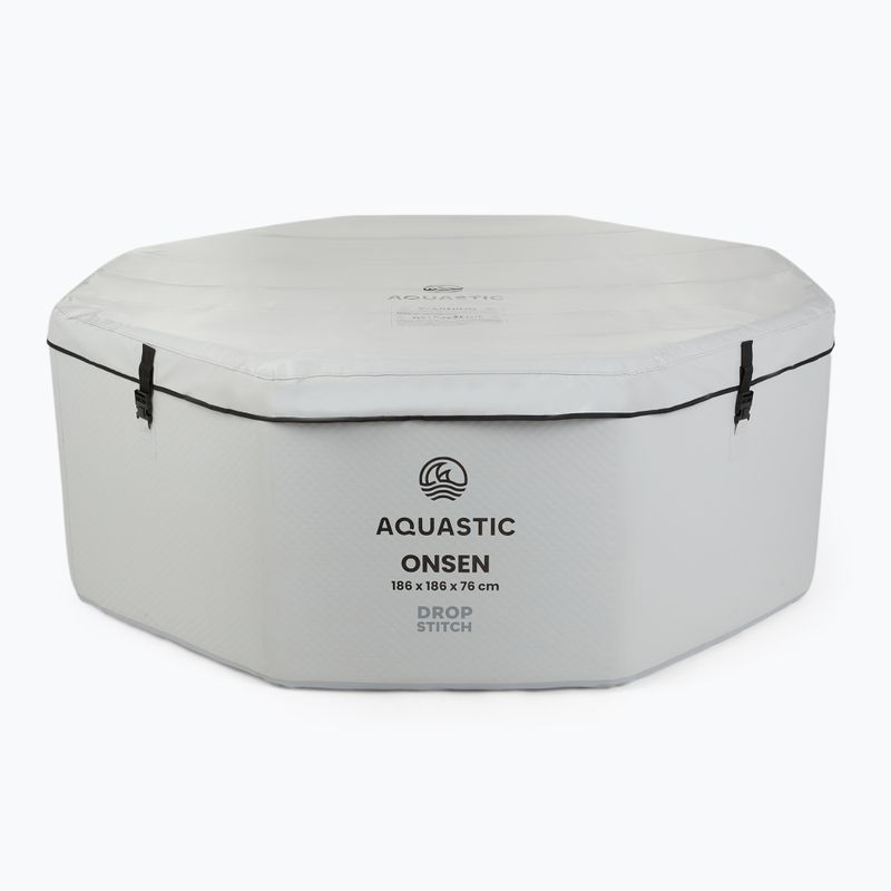 Aufblasbarer Pool AQUASTIC ONSEN drop stitch 1400 l 186 cm grau