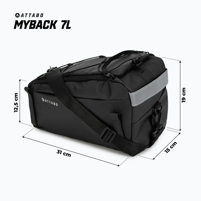 Fahrradträger Tasche ATTABO MyBack 7 l schwarz 7
