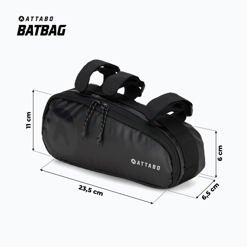 Fahrradtasche unter Rahmen ATTABO BatBag schwarz 9