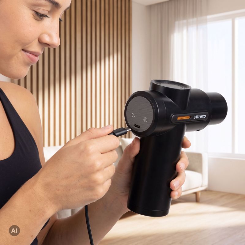 XTREXO Massagepistole Mini Pulsar schwarz 5