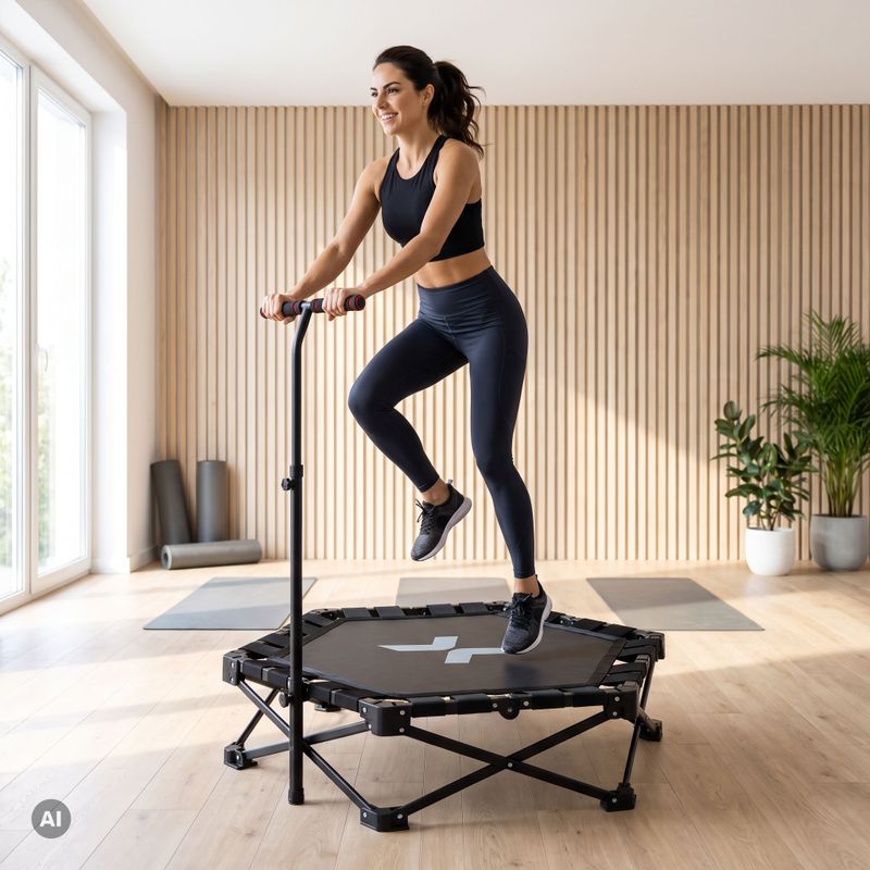 Trampolin XTREXO Hop&Side klappbar schwarz 3