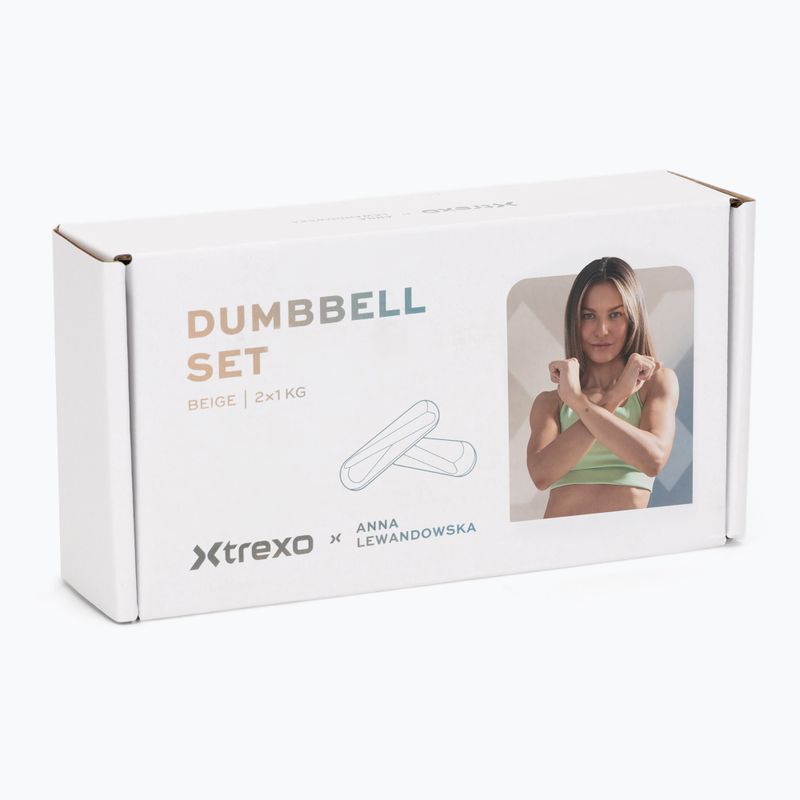Kurzhantel-Set XTREXO x Anna Lewandowska Bars 210 Beige 9