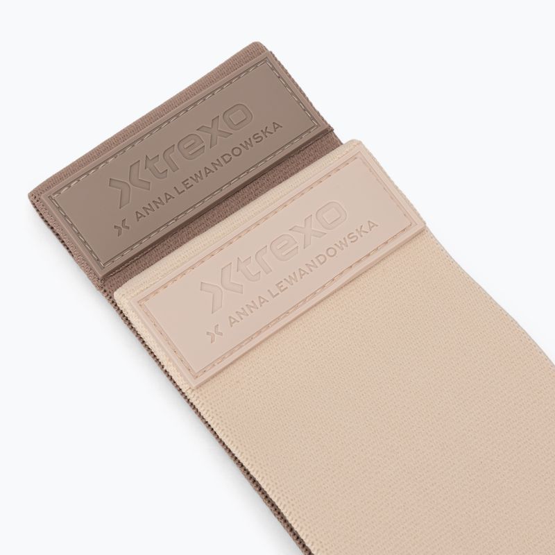 Fitness-Trainingsbänder Set XTREXO x Anna Lewandowska bands Beige/Milktea 3