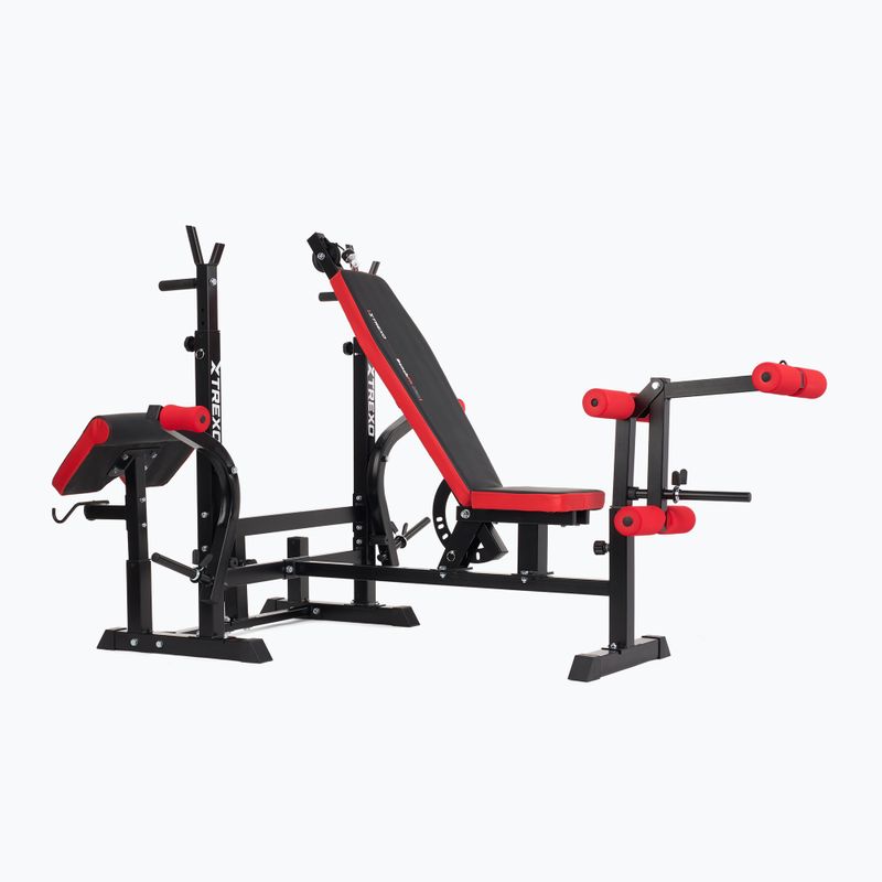 XTREXO BenchFit Max Trainingsbank mit Ständer und Gebetsstange schwarz 8