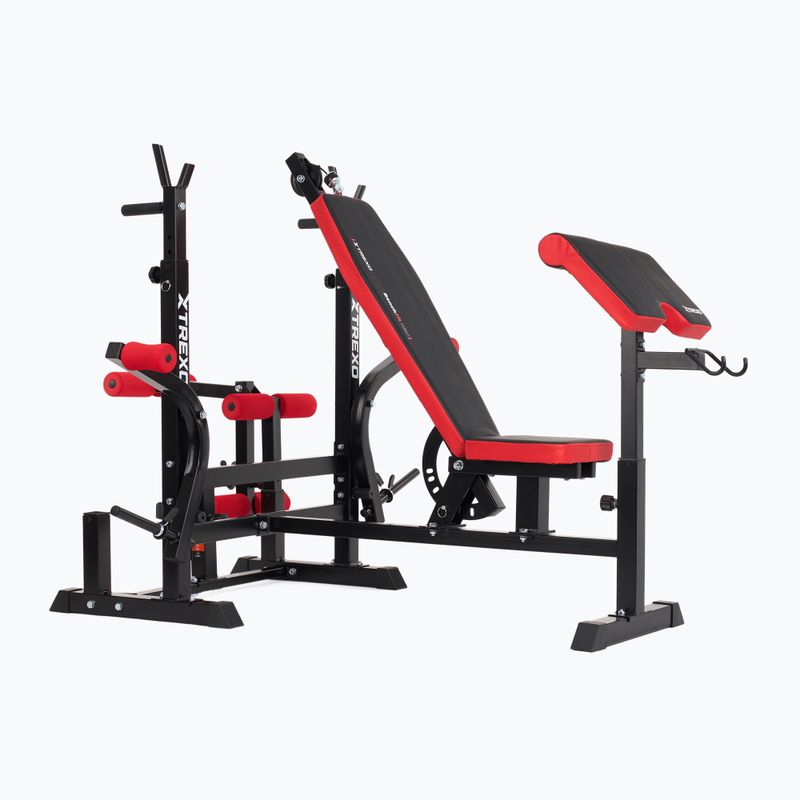 XTREXO BenchFit Max Trainingsbank mit Ständer und Gebetsstange schwarz 9