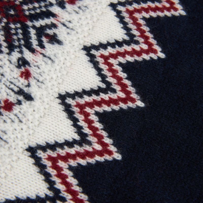 Herrenpullover Woolcano SWT1091 Granatowy/Kremowy 4