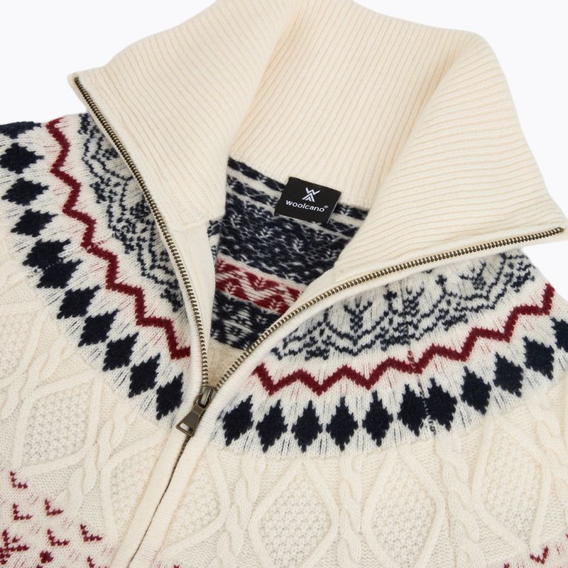 Damenpullover Woolcano SWT1092 Kremowy/Granatowy 3