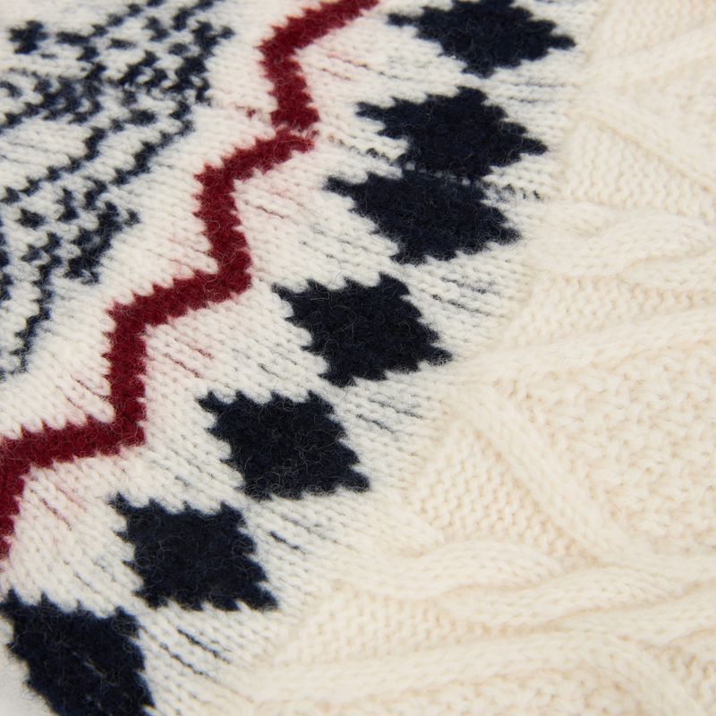 Damenpullover Woolcano SWT1092 Kremowy/Granatowy 5