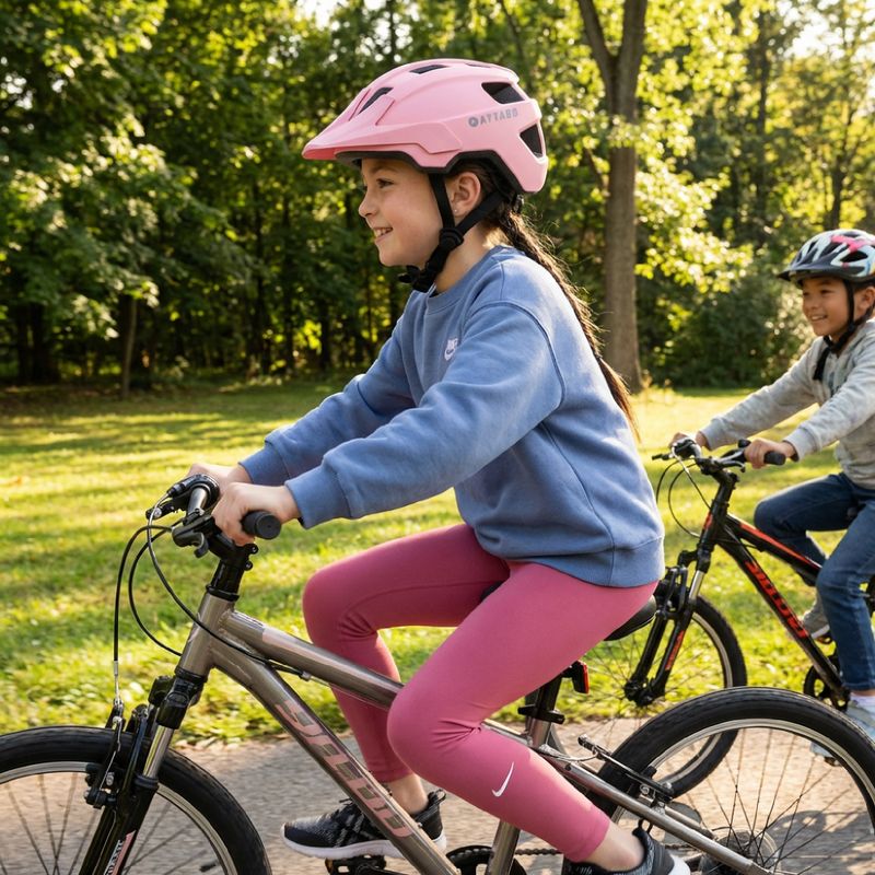 Kinder-Fahrradhelm ATTABO Khola pink 5